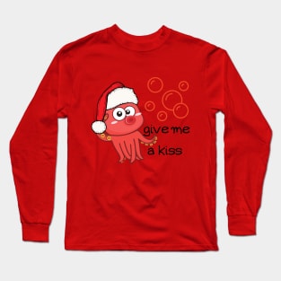 Cute Octopus Santa - Christmas Long Sleeve T-Shirt